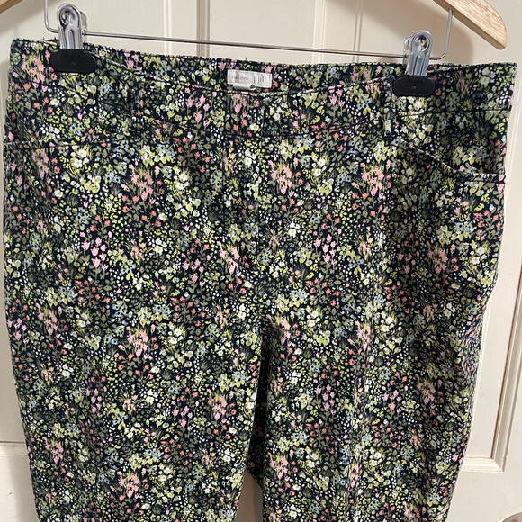 J Jill Live In Chino Size 16 Petite Floral Trouser Straight Leg Cadual - Picture 3 of 10